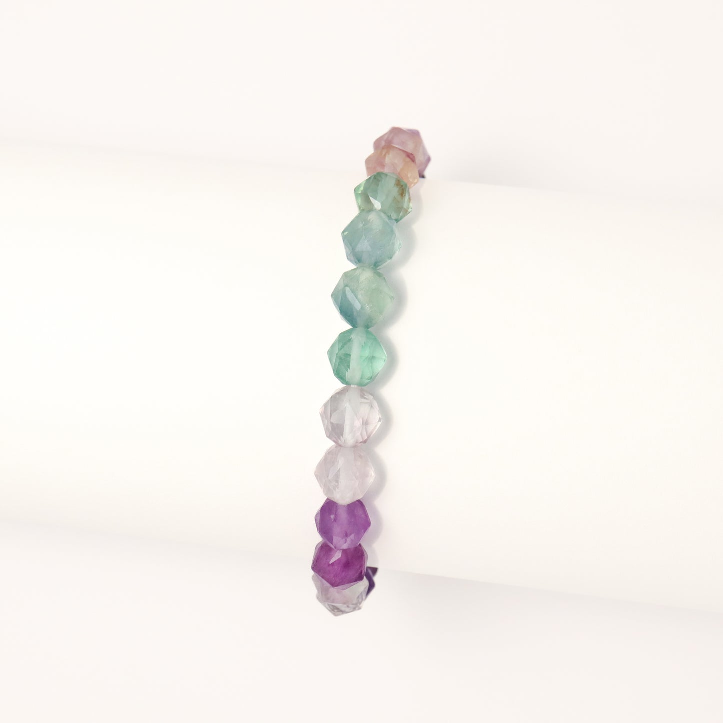 The Color of The World - Diamond Cut Multicolor Fluorite Bracelet