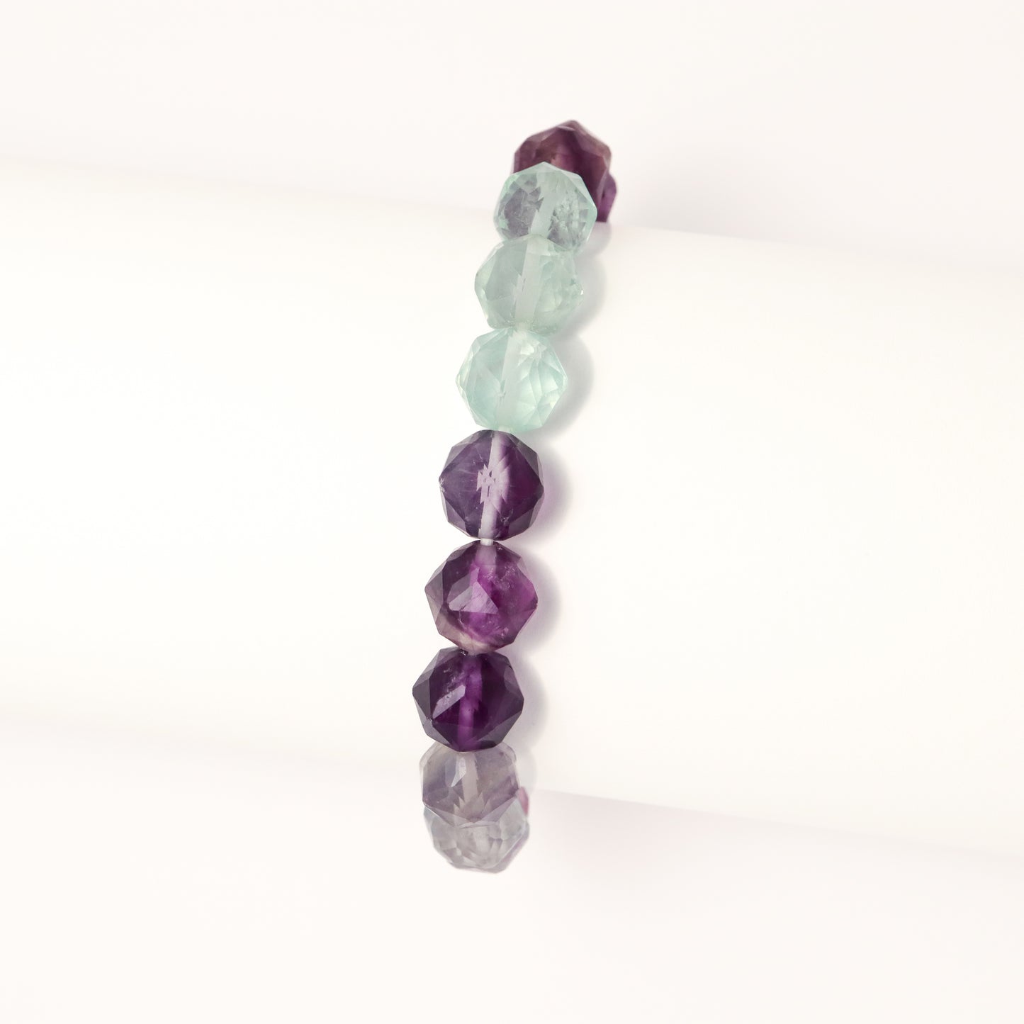 The Color of The World II - Diamond Cut Multicolor Fluorite Bracelet