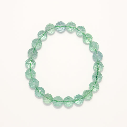 Spring Field - Diamond Cut Green Fluorite Bracelet