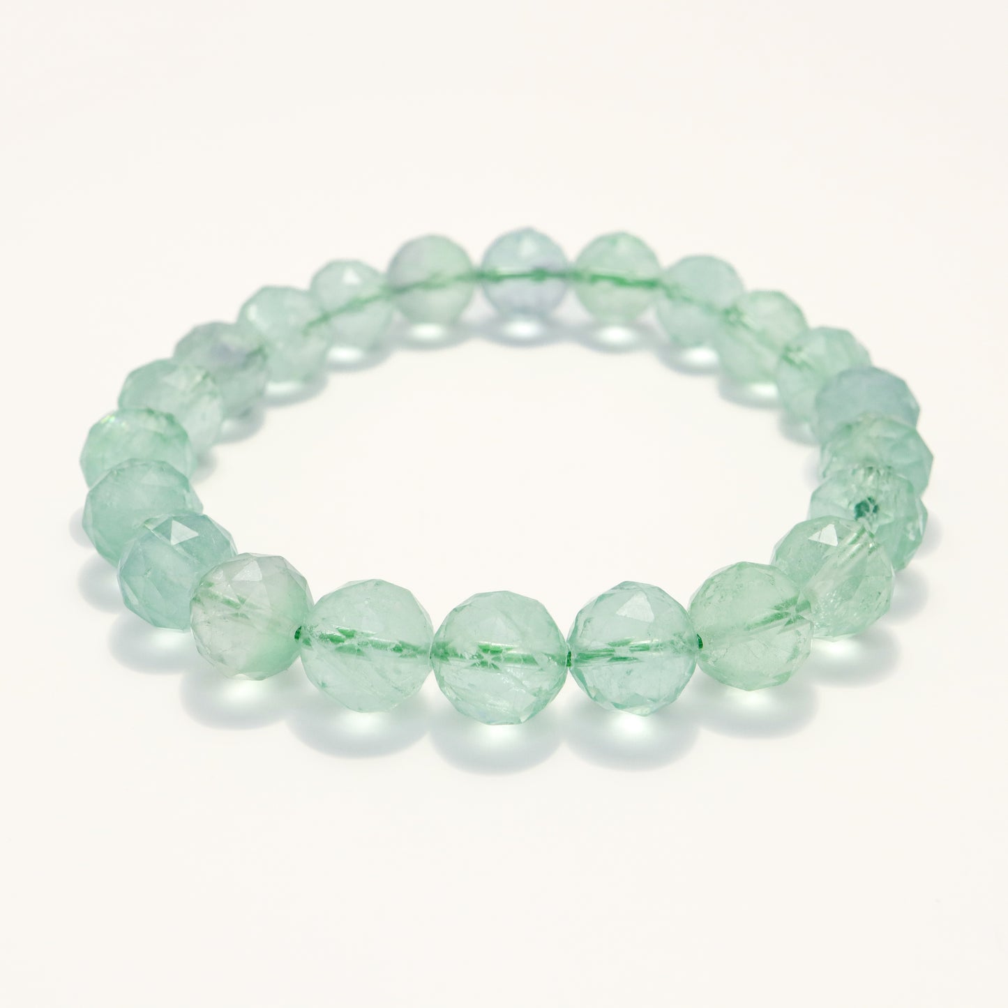 Spring Field - Diamond Cut Green Fluorite Bracelet