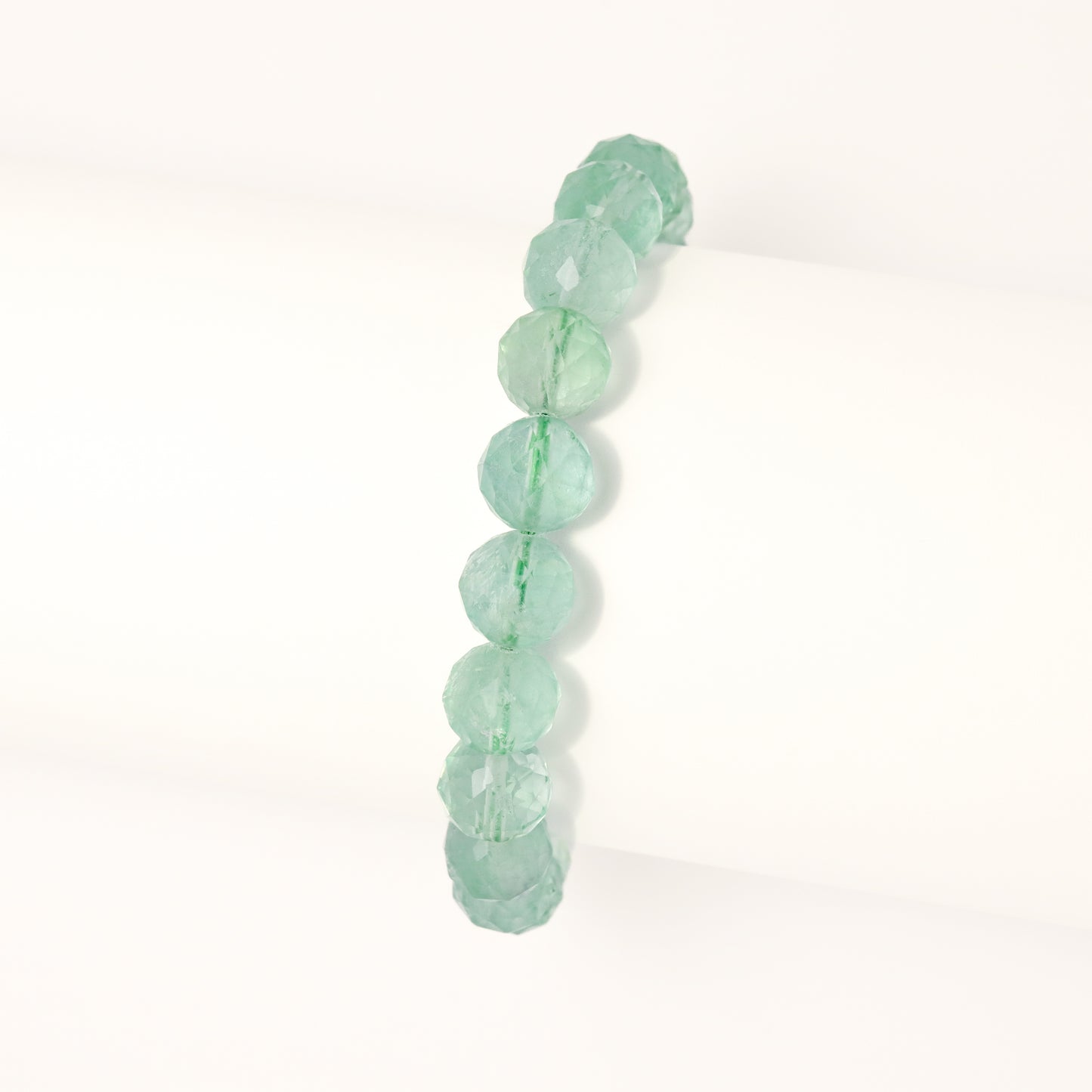 Spring Field - Diamond Cut Green Fluorite Bracelet