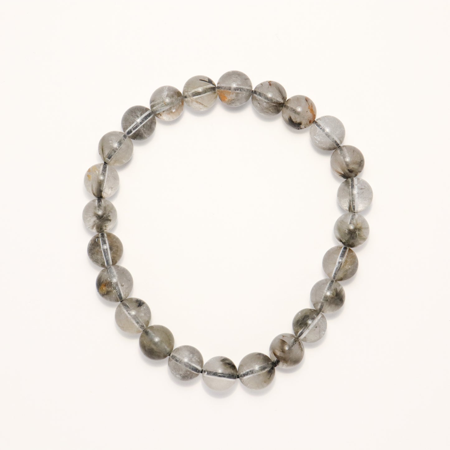 It's Ur Fate - Brookite Platinum Silver Rutilated Quartz Crystal Bracelet