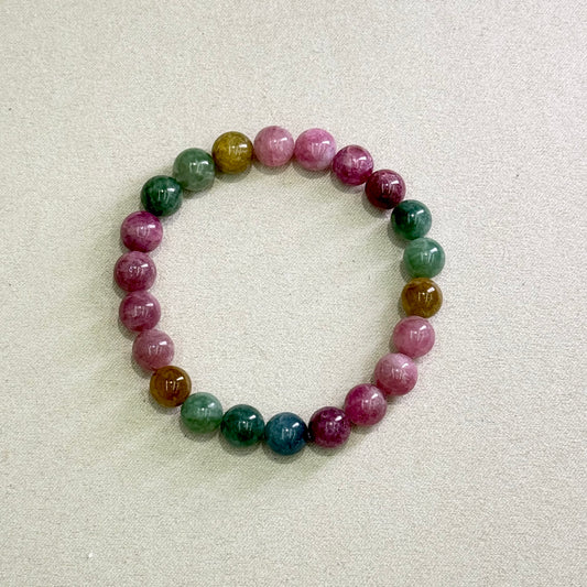 Milky Candy Tourmaline Bracelet 糯米糖果色碧玺 - Soft Sweet Glow 糯糖 🍬✨