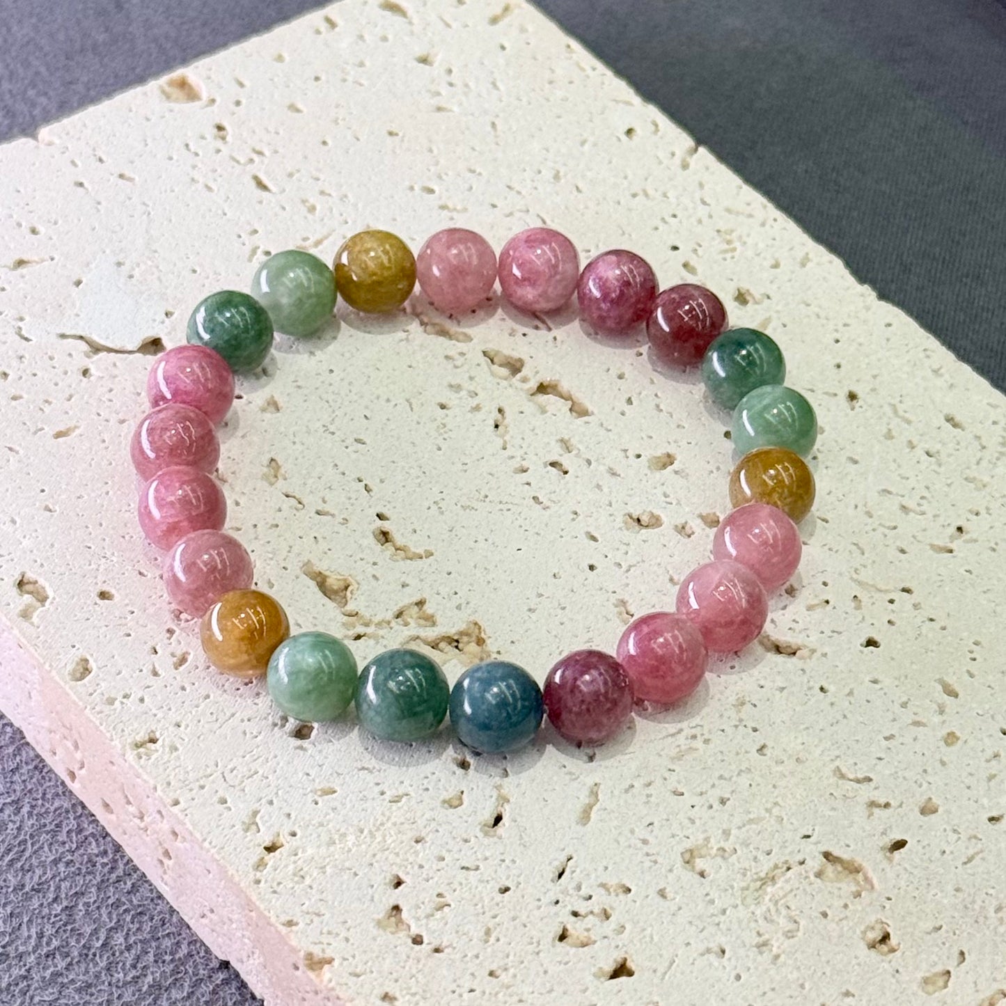 Milky Candy Tourmaline Bracelet 糯米糖果色碧玺 - Soft Sweet Glow 糯糖 🍬✨