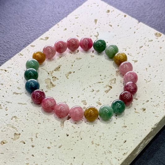 Milky Candy Tourmaline Bracelet 糯米糖果色碧玺 - Soft Sweet Glow 糯糖 🍬✨