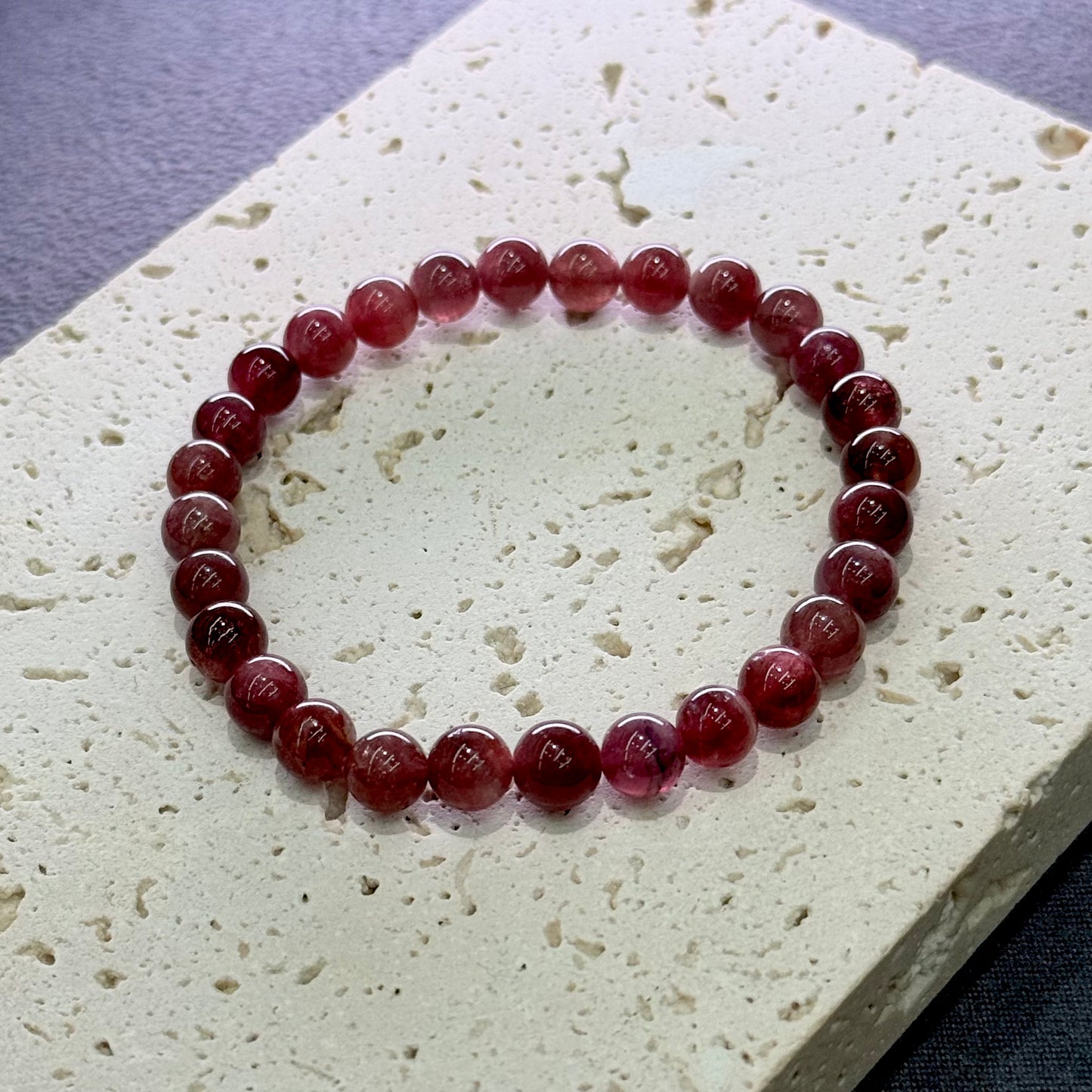 Rubellite Tourmaline Bracelet 卢比莱/粉碧玺 - Ruby Bloom 红蔷🌹❤️