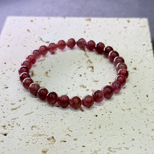Rubellite Tourmaline Bracelet 卢比莱/粉碧玺 - Ruby Bloom 红蔷🌹❤️
