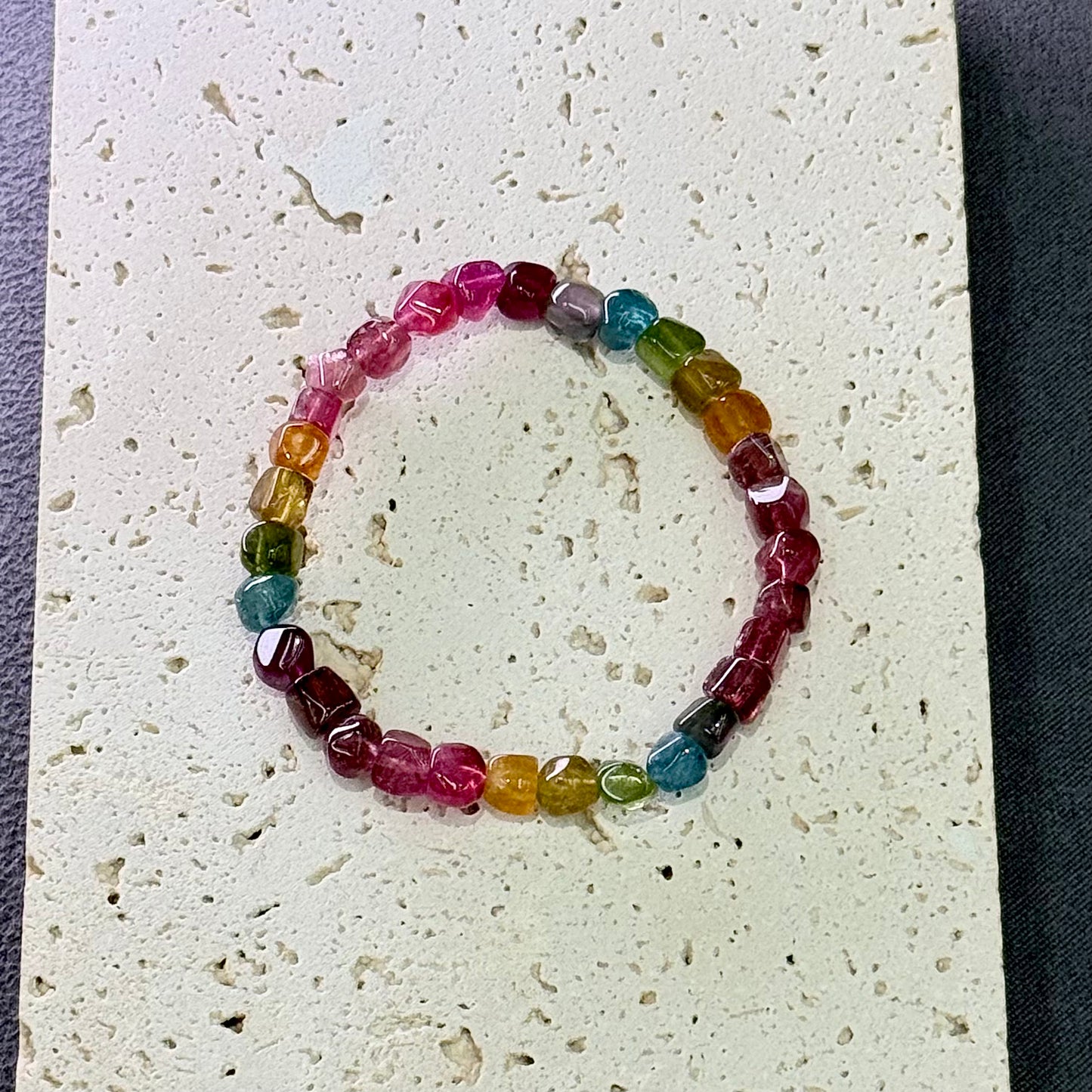 Multi-Color Tourmaline Bracelet 荧光色浓郁糖果碧玺- Prism Palette 霓彩 🌈✨