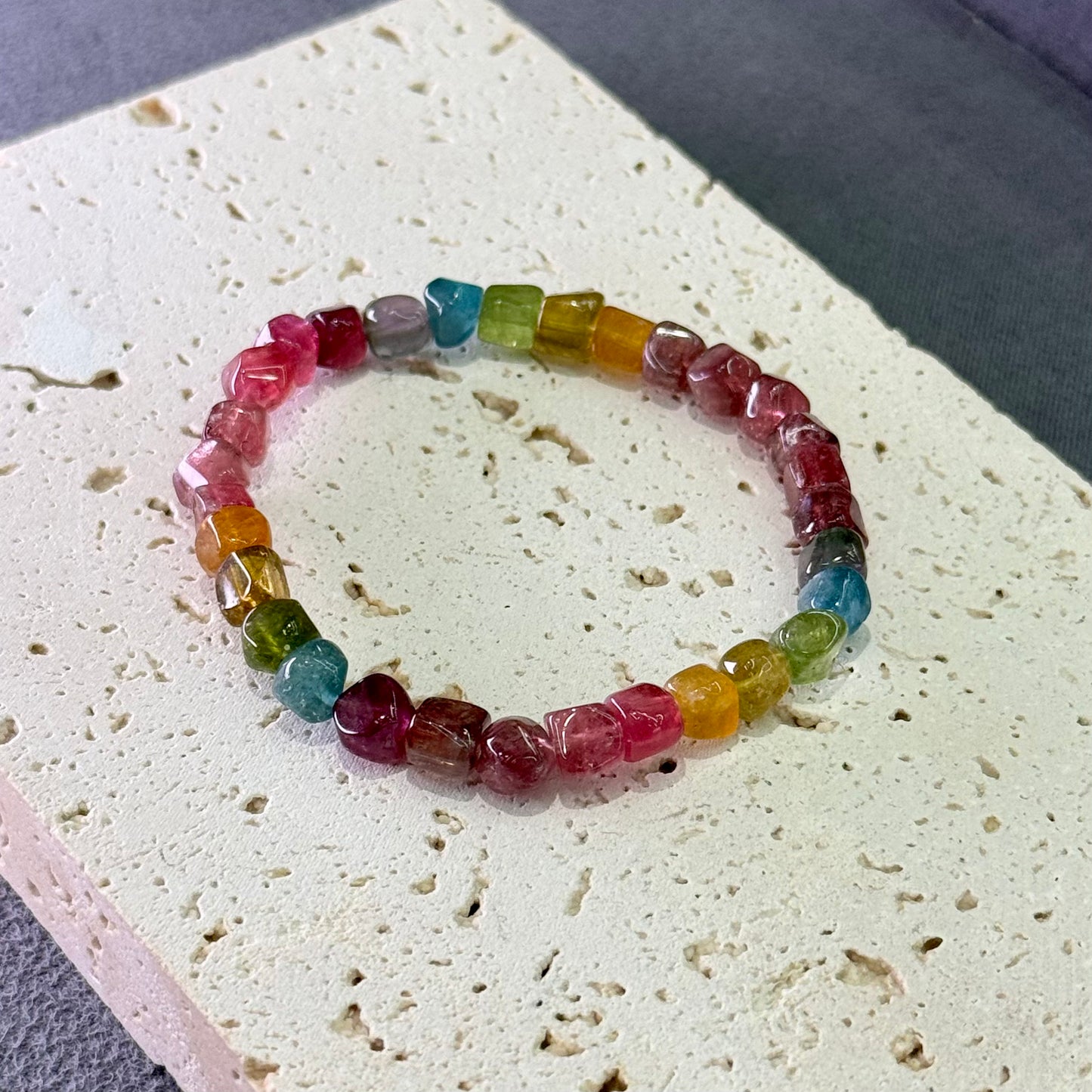 Multi-Color Tourmaline Bracelet 荧光色浓郁糖果碧玺- Prism Palette 霓彩 🌈✨