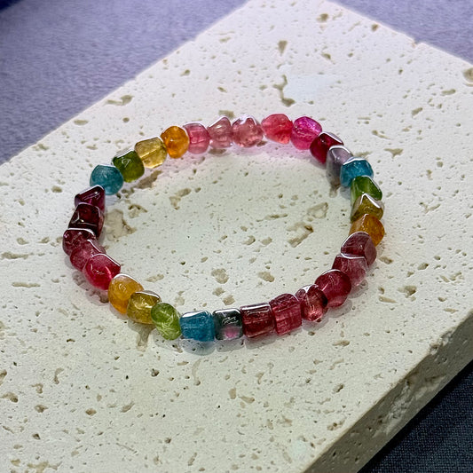 Multi-Color Tourmaline Bracelet 荧光色浓郁糖果碧玺- Prism Palette 霓彩 🌈✨
