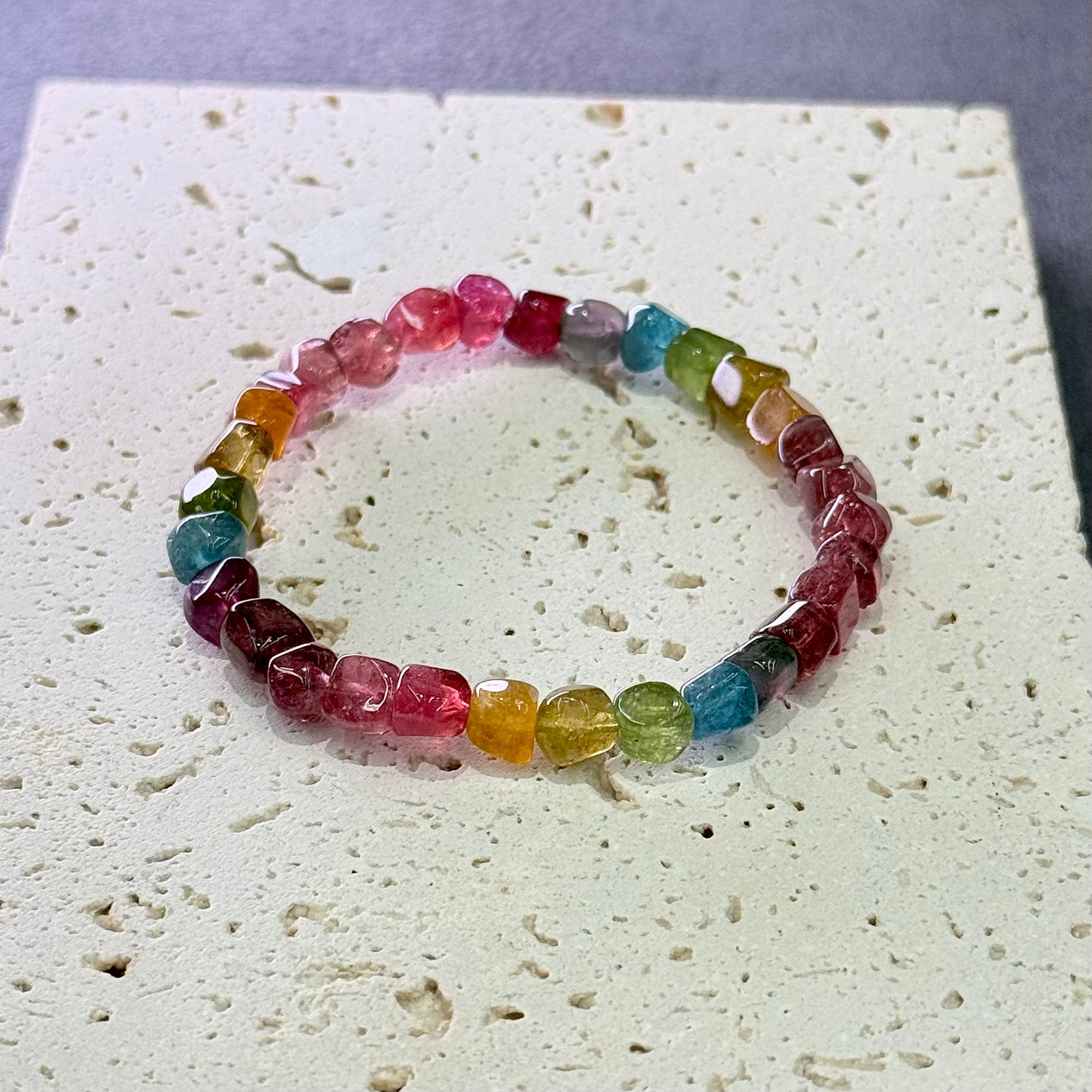 Multi-Color Tourmaline Bracelet 荧光色浓郁糖果碧玺- Prism Palette 霓彩 🌈✨