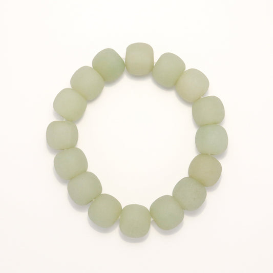 Green Peas - She Tai Cui Jade Raw Stone Bracelet
