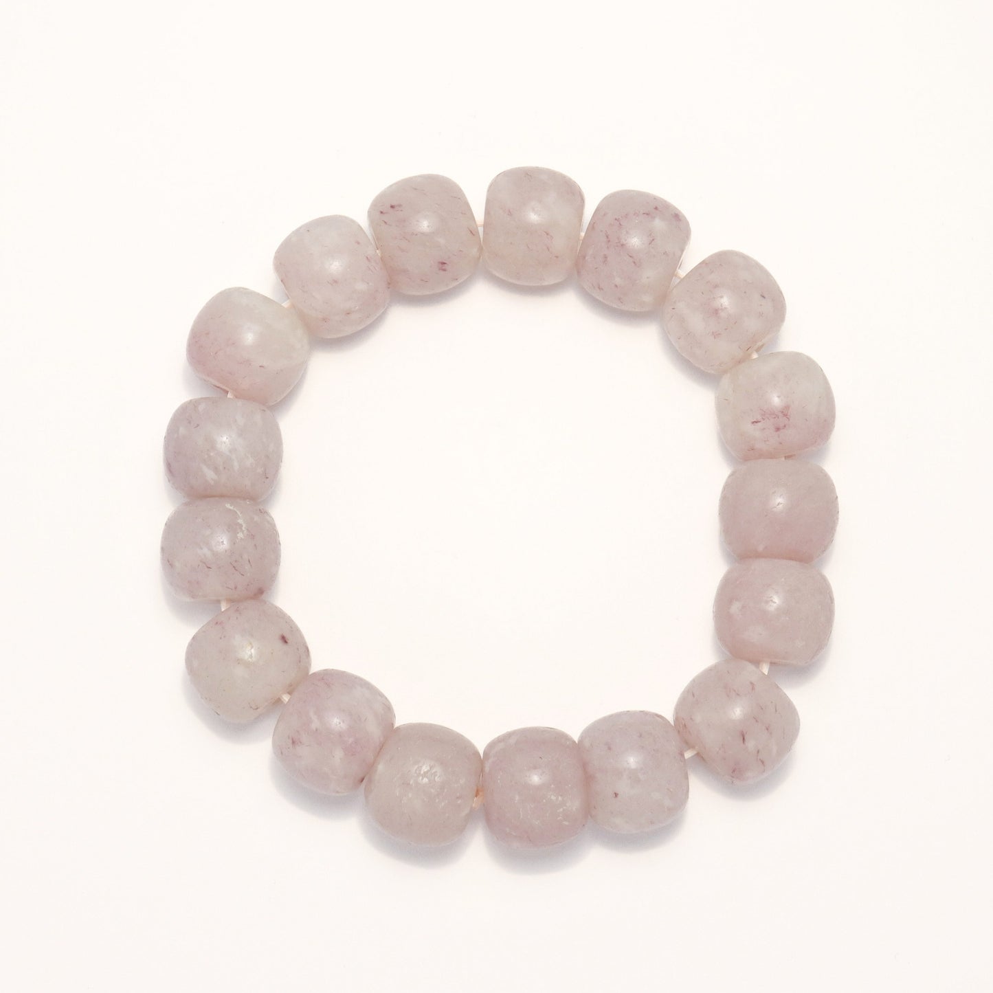 Taro Bits II - Purple She Tai Cui Polished Jade Stone Bracelet