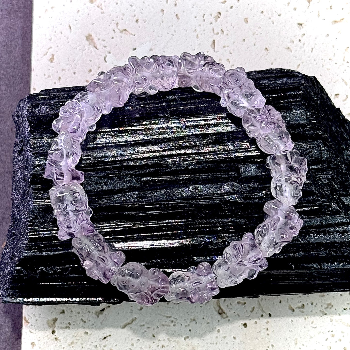 Amethyst Baby Money Eater Bracelet 紫水晶吞金兽 - Violet Prosperity 紫瑞吞金