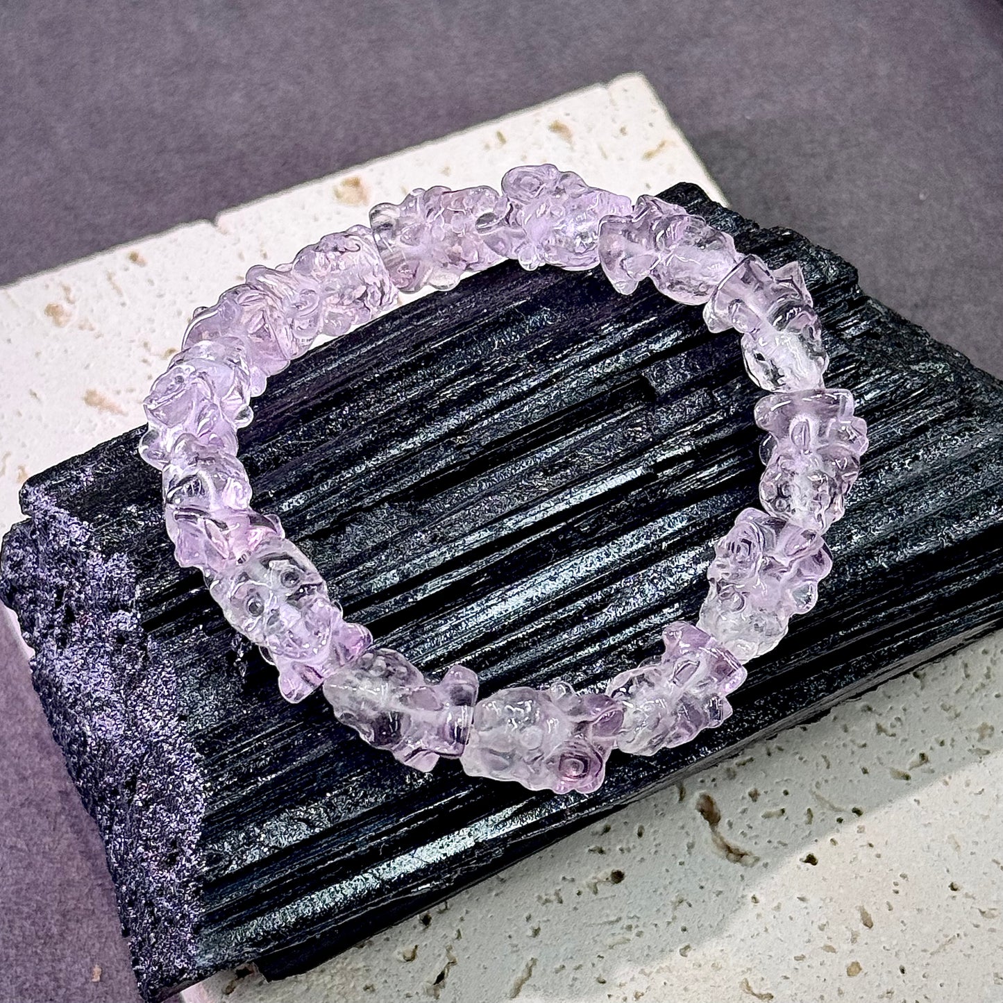 Amethyst Baby Money Eater Bracelet 紫水晶吞金兽 - Violet Prosperity 紫瑞吞金