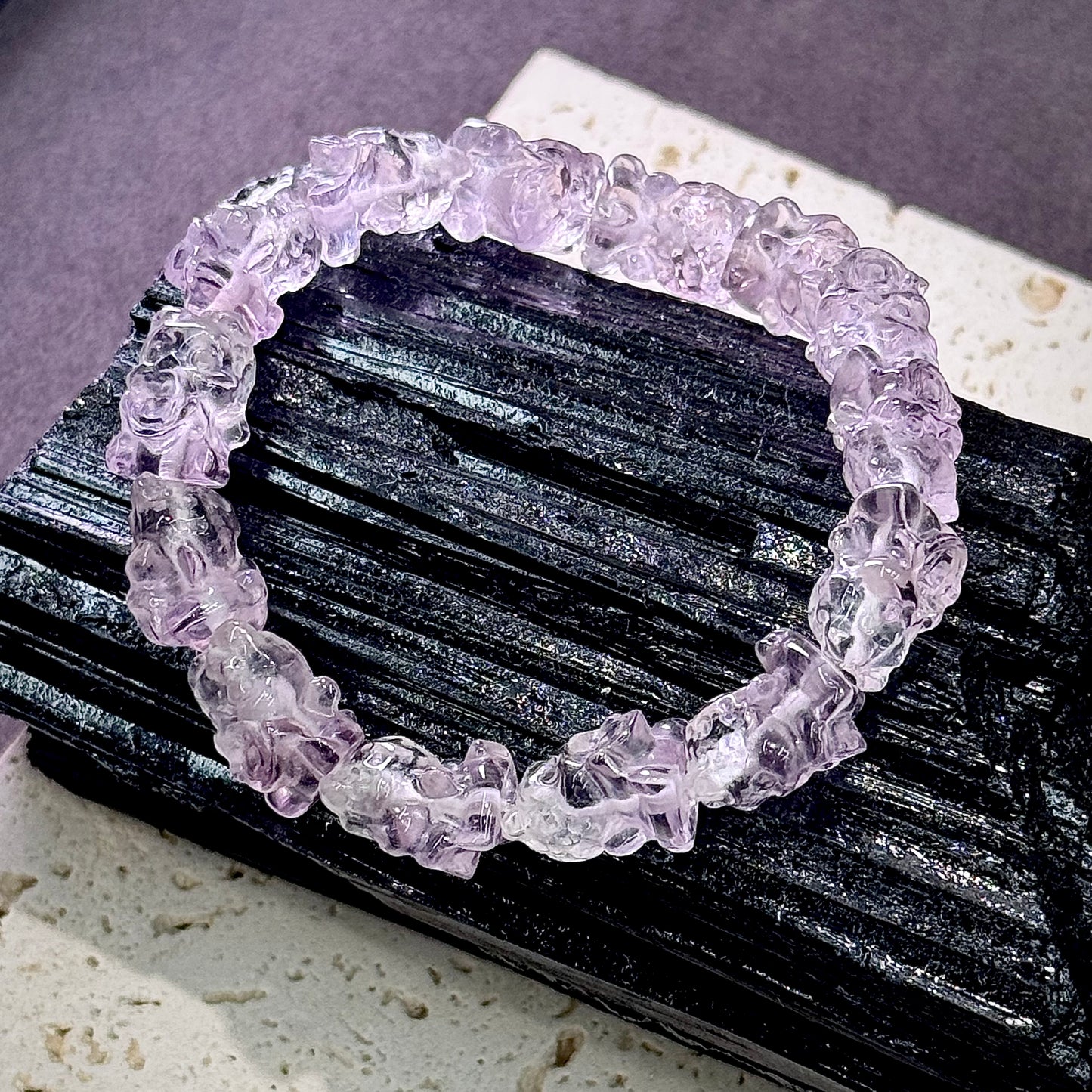 Amethyst Baby Money Eater Bracelet 紫水晶吞金兽 - Violet Prosperity 紫瑞吞金