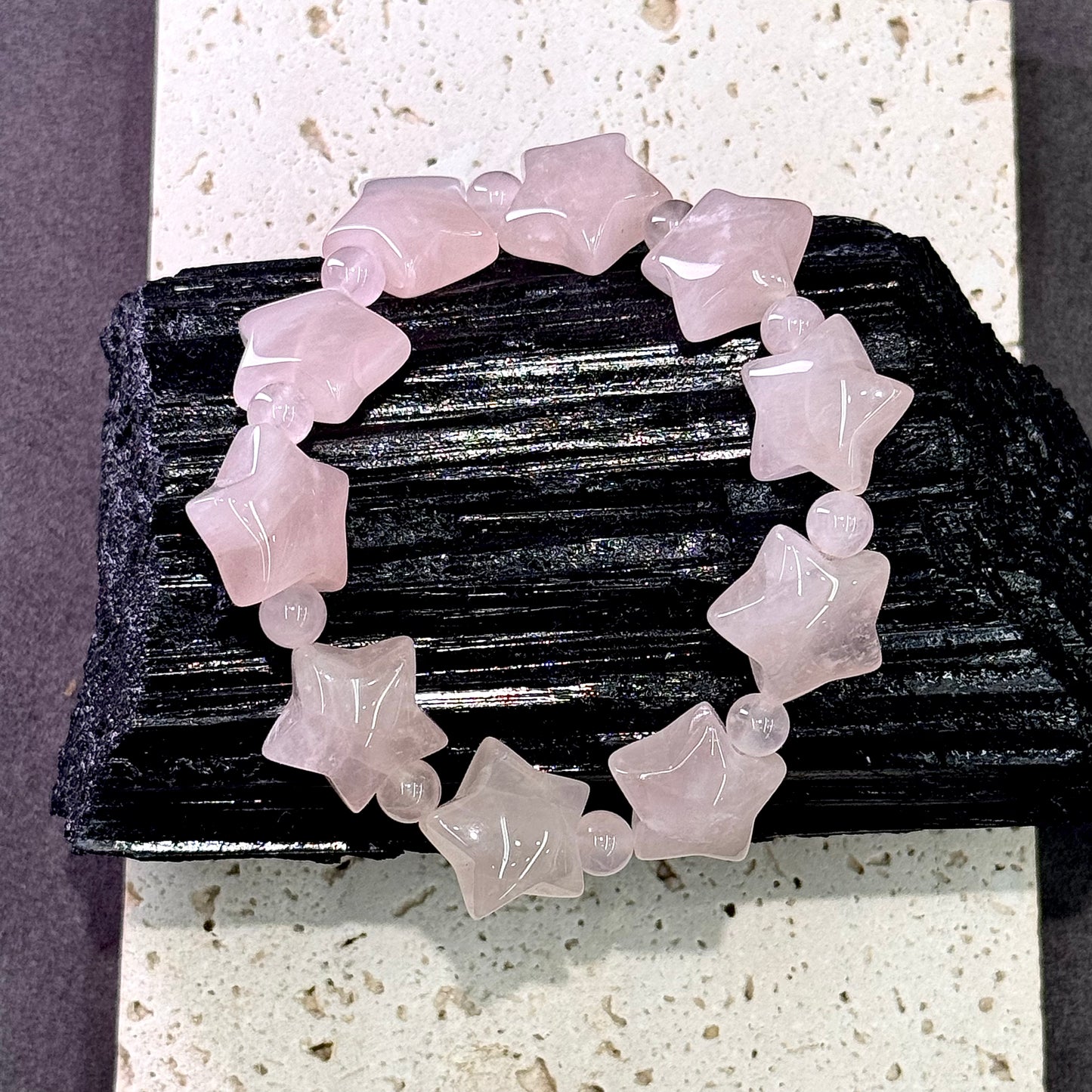 Rose Quartz Star Bracelet 粉晶 - Starlit Love 星语