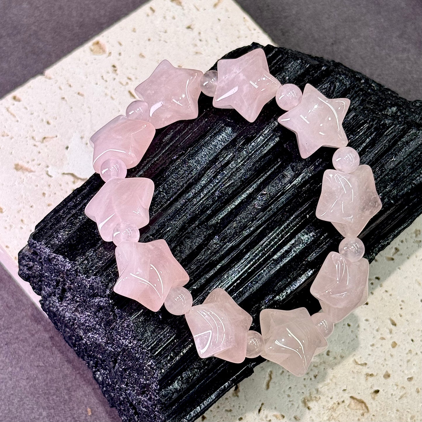 Rose Quartz Star Bracelet 粉晶 - Starlit Love 星语