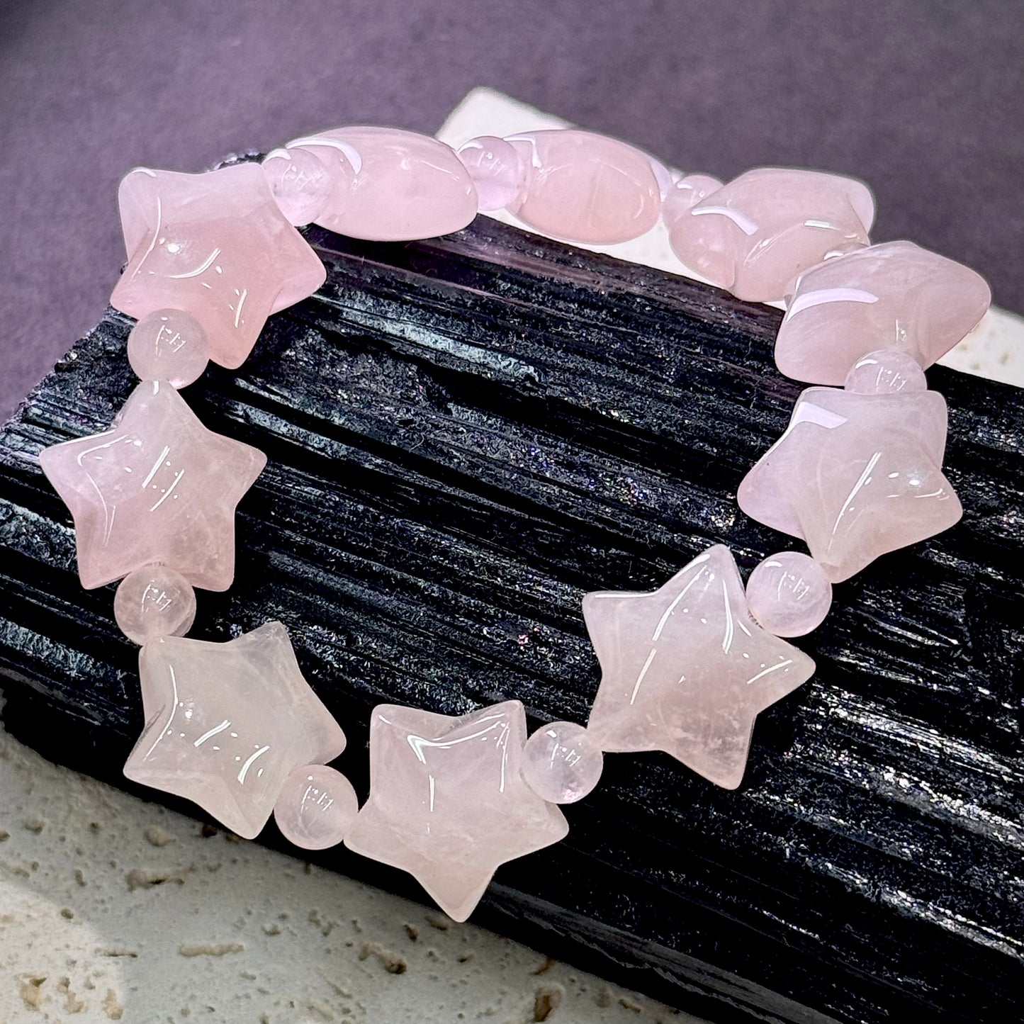 Rose Quartz Star Bracelet 粉晶 - Starlit Love 星语