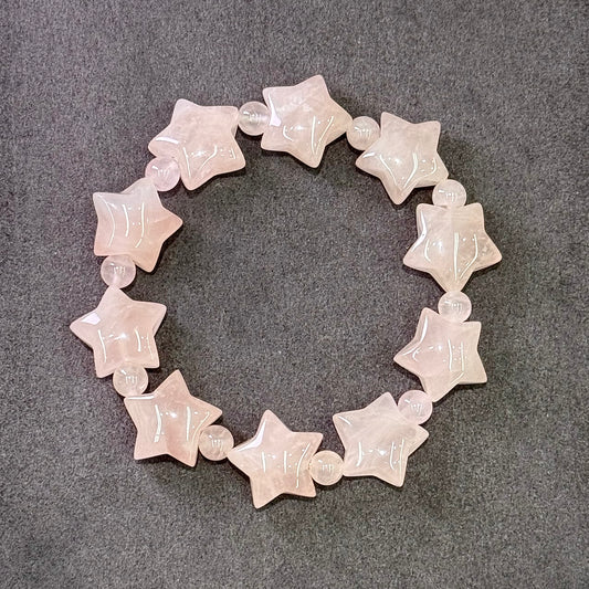 Rose Quartz Star Bracelet 粉晶 - Starlit Love 星语