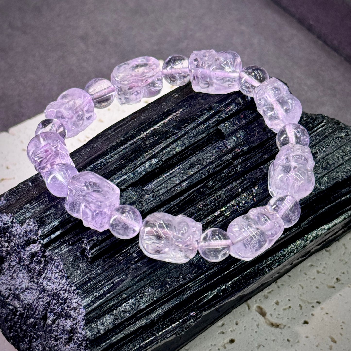 Bolivian Amethyst Pixiu Bracelet 玻利维亚紫水晶 貔貅 - Royal Fortune 紫瑞貔貅