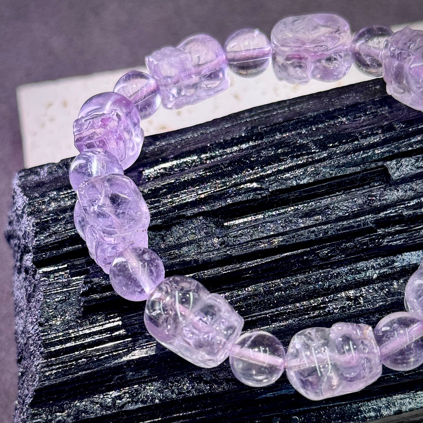 Bolivian Amethyst Pixiu Bracelet 玻利维亚紫水晶 貔貅 - Royal Fortune 紫瑞貔貅