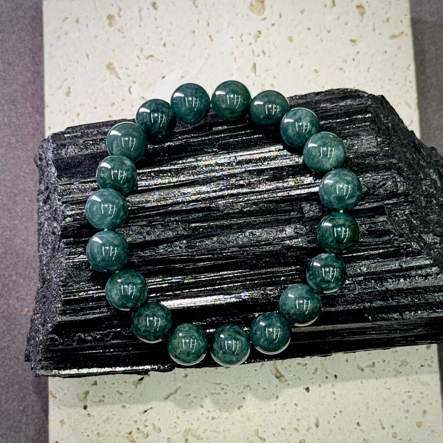 Blue Water Jadeite Bracelet 蓝水翡翠 - Deep Tide 深潮