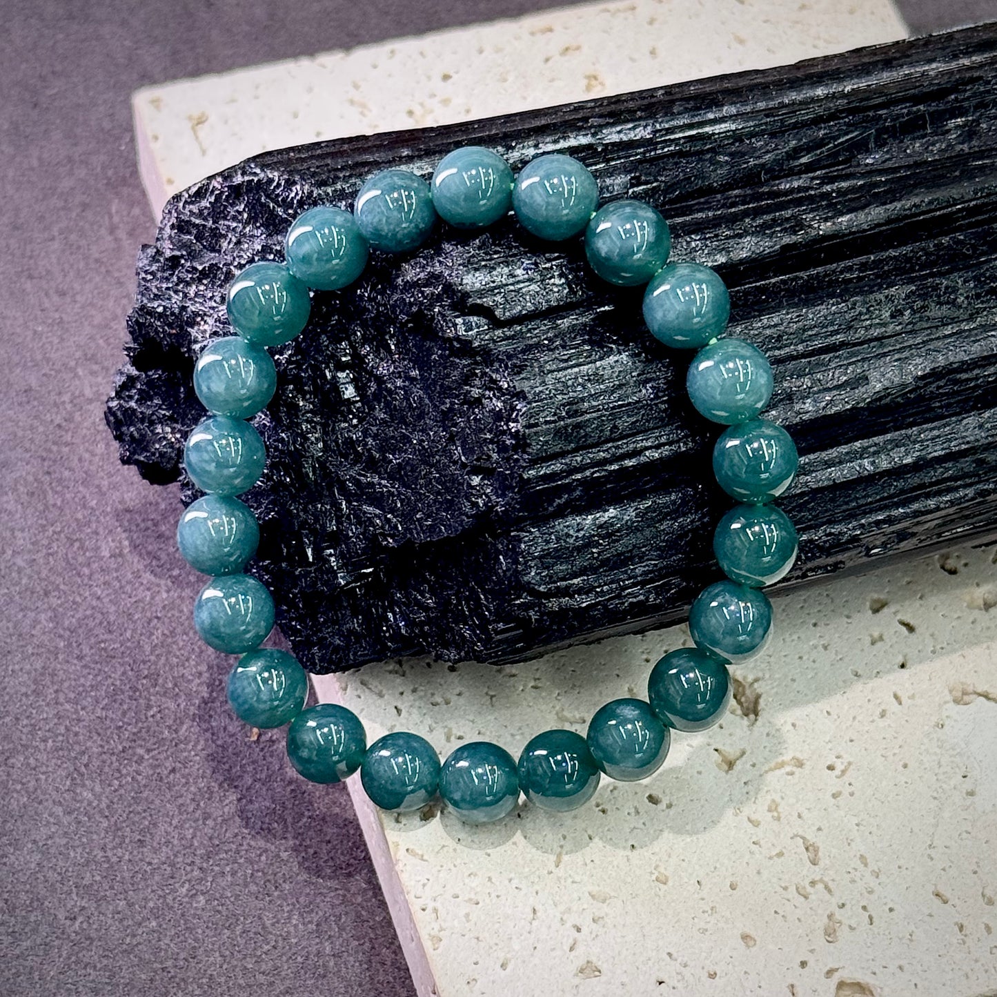 Blue Water Jadeite Bracelet 蓝水翡翠 - Azure Current 澄澜