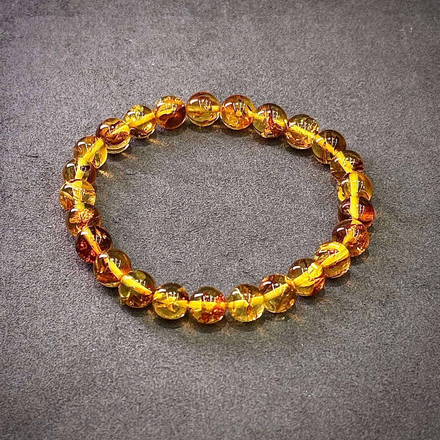 Floral Amber Bracelet - Golden Bloom 花珀 🌼
