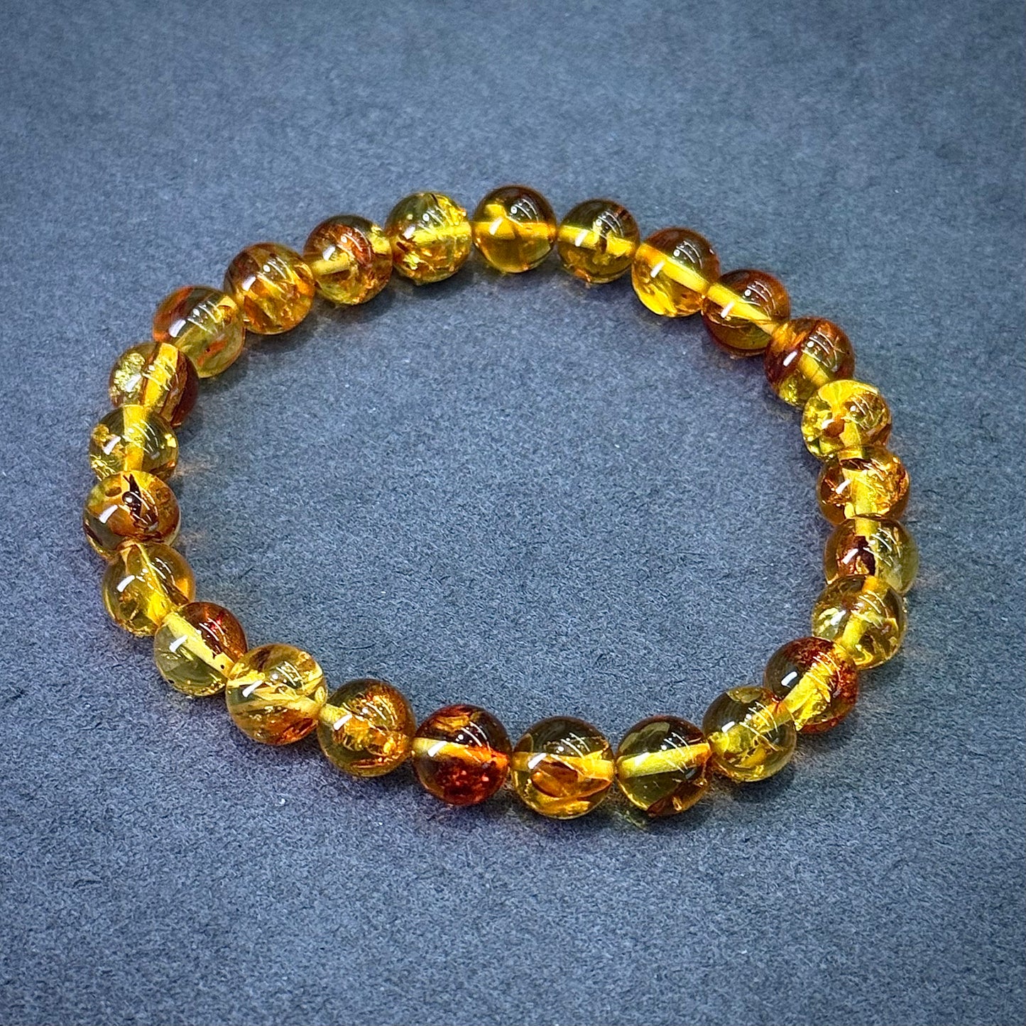 Floral Amber Bracelet - Golden Bloom 花珀 🌼