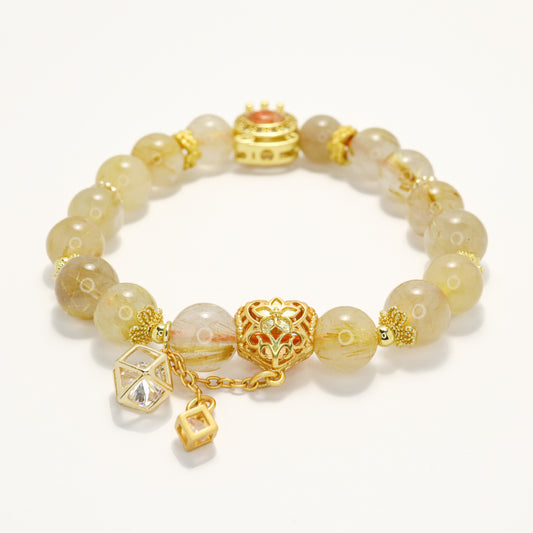 The Princess's Carriage - Rutilated Quartz Crystal Bracelet