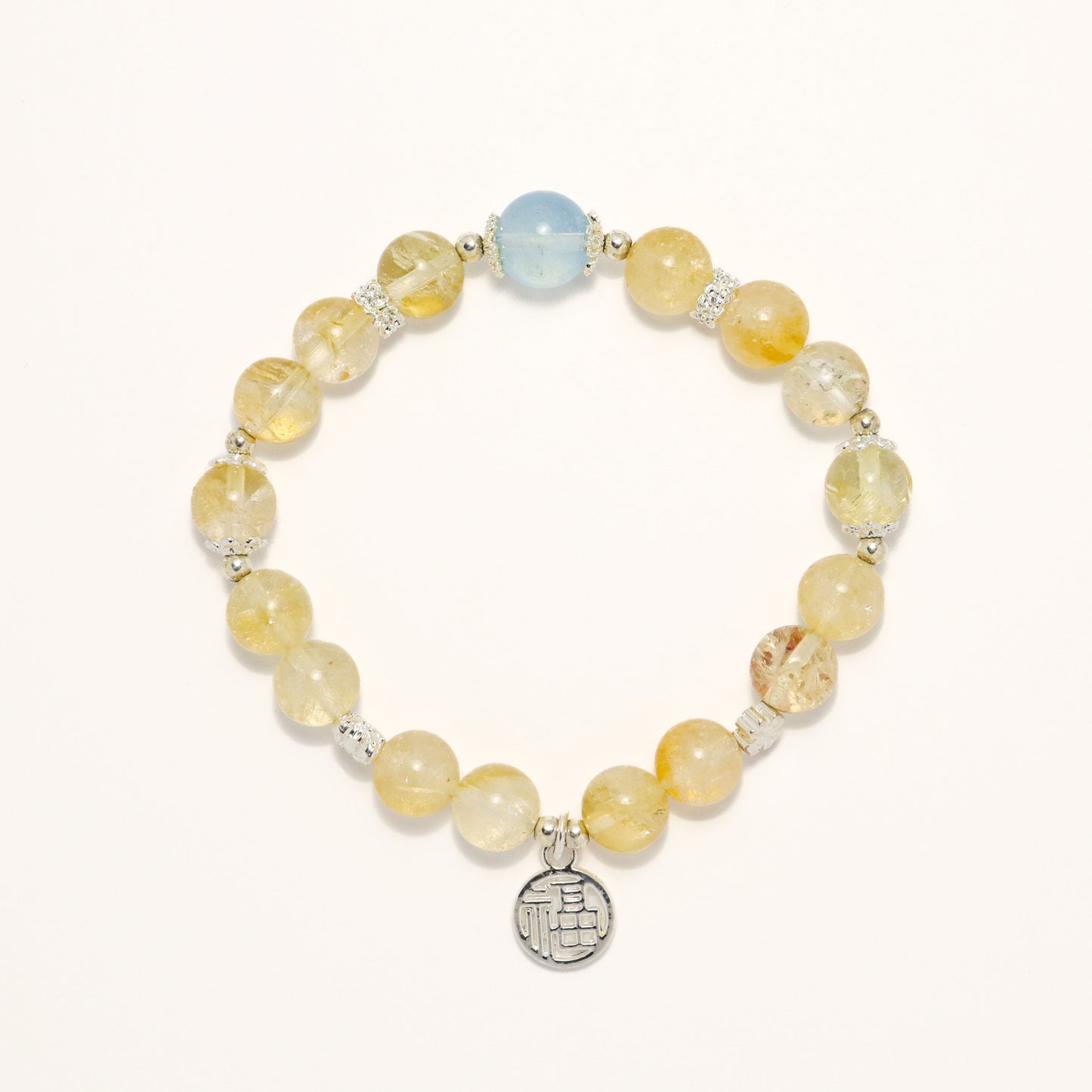 Ingots In Blue Water - Citrine & Aquamarine Bracelet