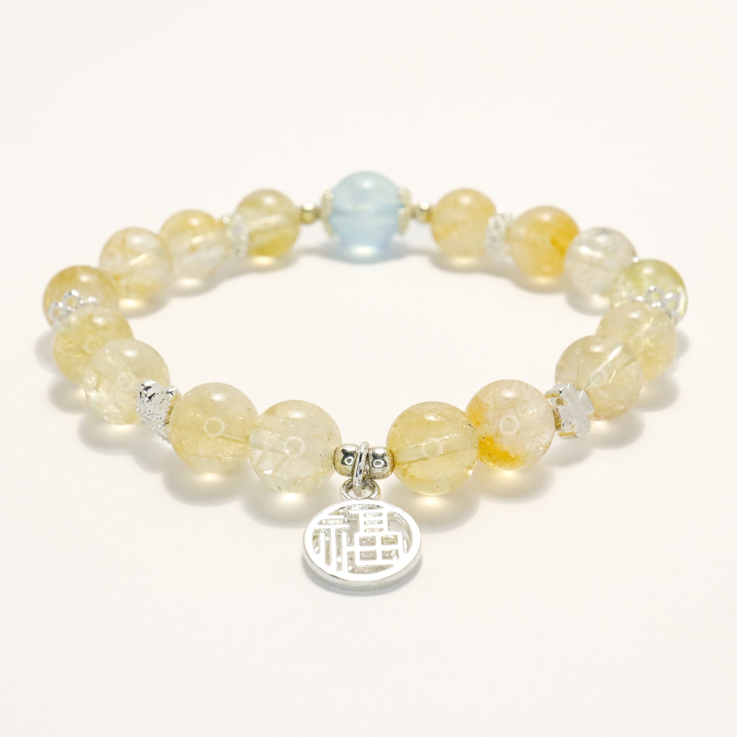 Ingots In Blue Water - Citrine & Aquamarine Bracelet