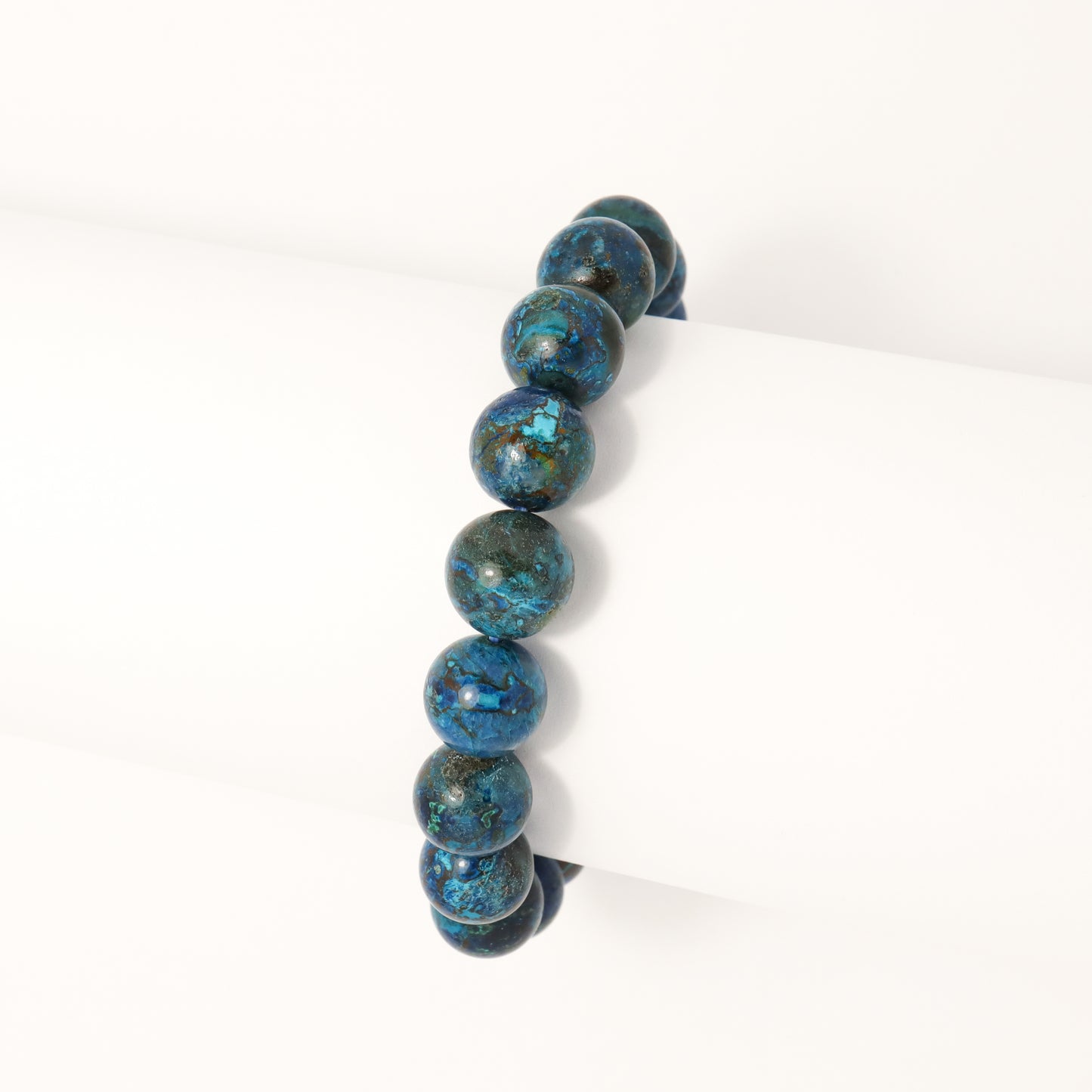 Blue Phoneix - High Grade Chrysocolla / American Turquoise Bracelet (Avg 11.5mm)