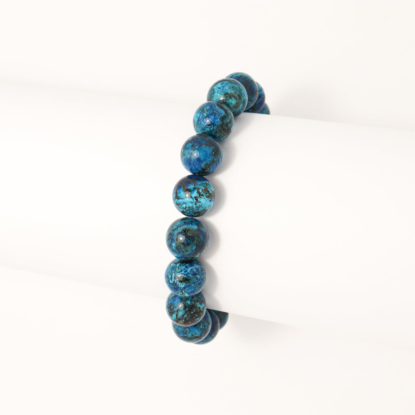 Blue Phoneix - High Grade Chrysocolla / American Turquoise Bracelet (Avg 10.5mm)