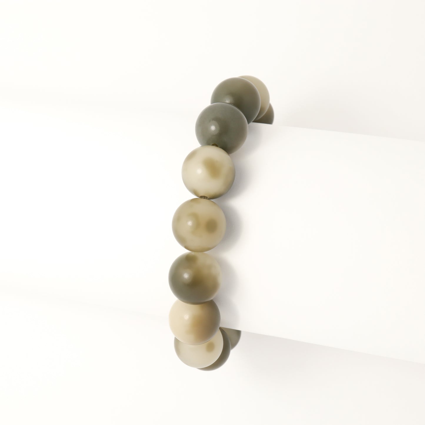 Old Green Floating Snowflake Bodhi Root Bracelet