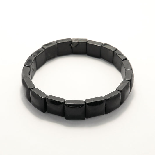 Black Fairy - Black Rutilated Quartz Cube Bracelet