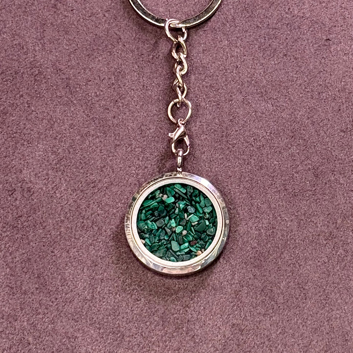 Crystal Chip Glass Pendant Keychain 水晶钥匙链 - Pocket Energy Charm