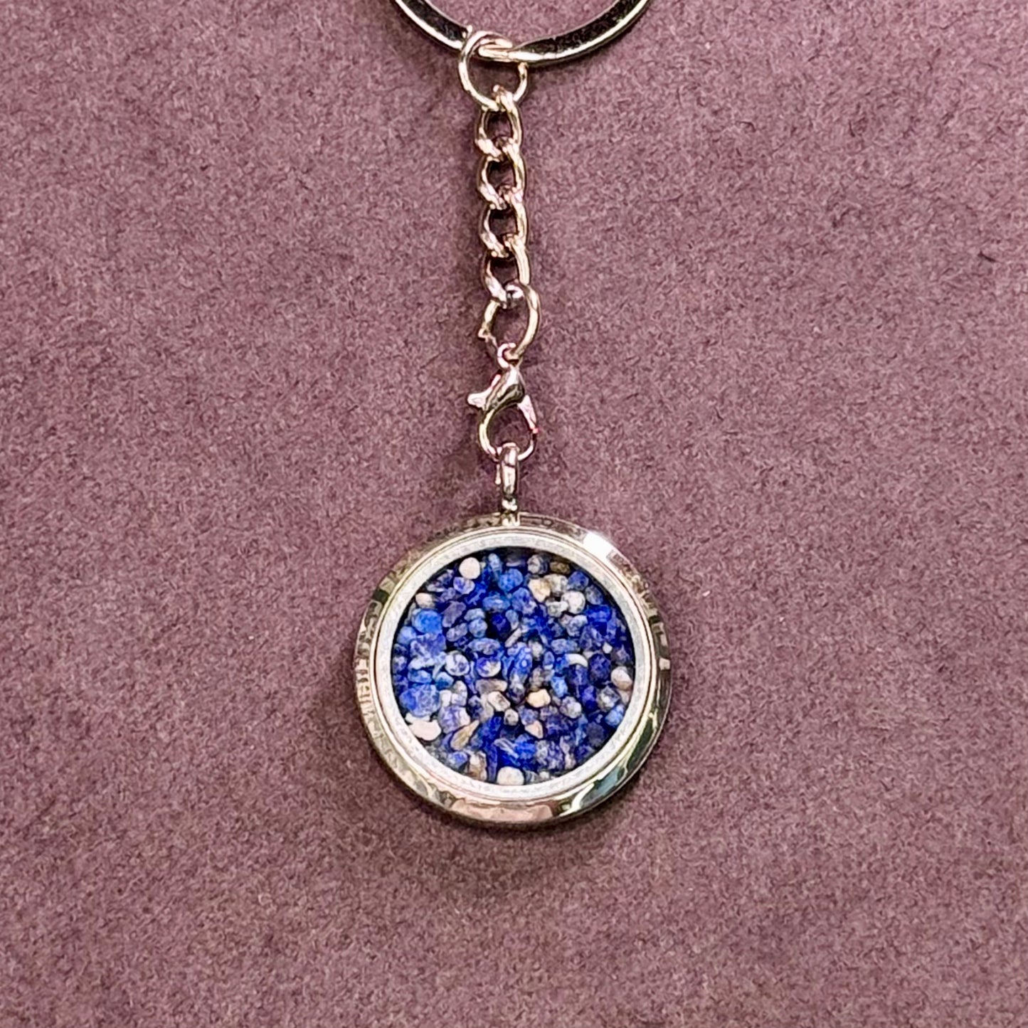 Crystal Chip Glass Pendant Keychain 水晶钥匙链 - Pocket Energy Charm