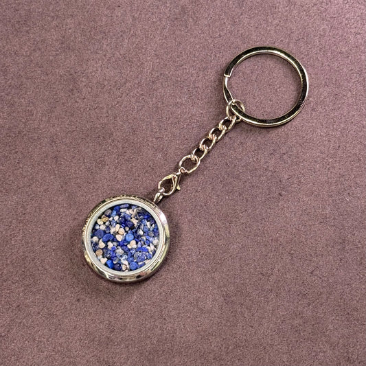 Crystal Chip Glass Pendant Keychain 水晶钥匙链 - Pocket Energy Charm