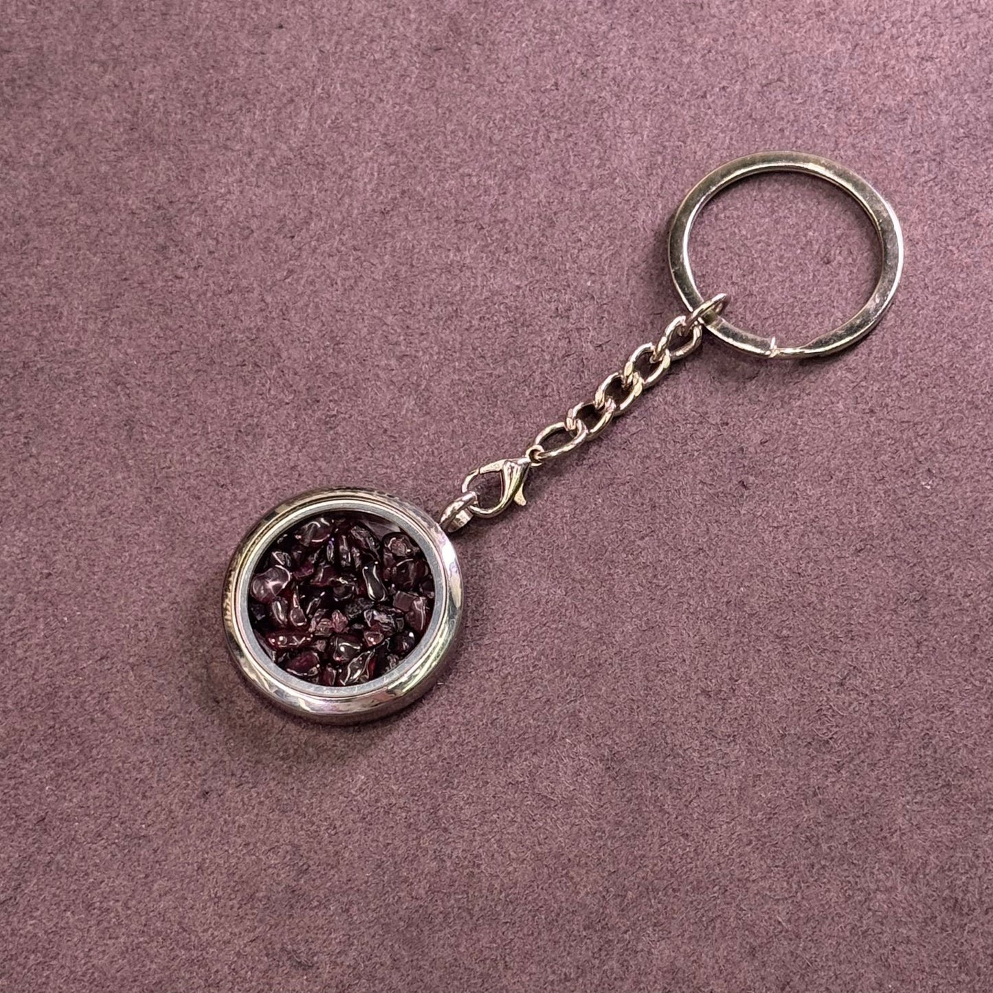 Crystal Chip Glass Pendant Keychain 水晶钥匙链 - Pocket Energy Charm