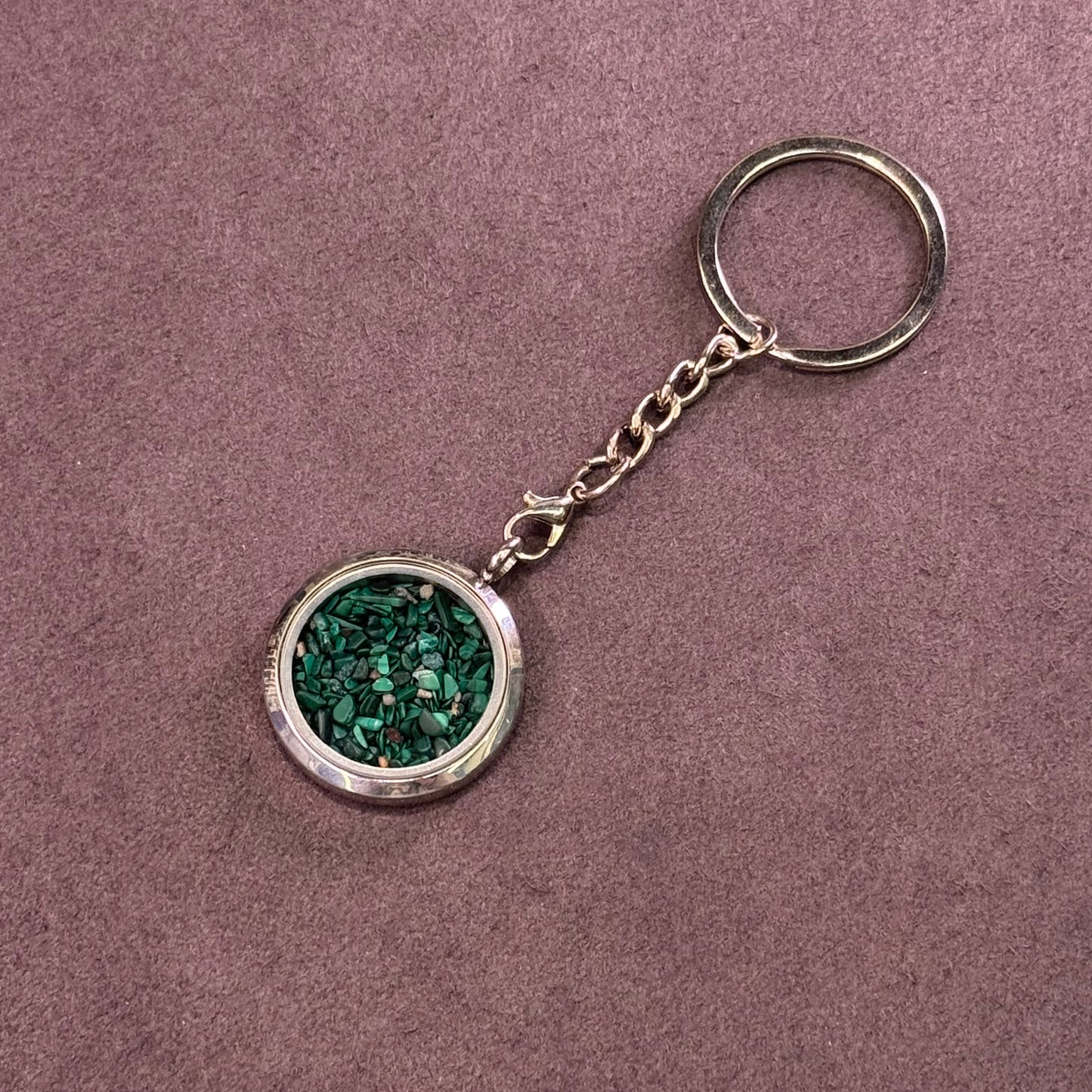 Crystal Chip Glass Pendant Keychain 水晶钥匙链 - Pocket Energy Charm