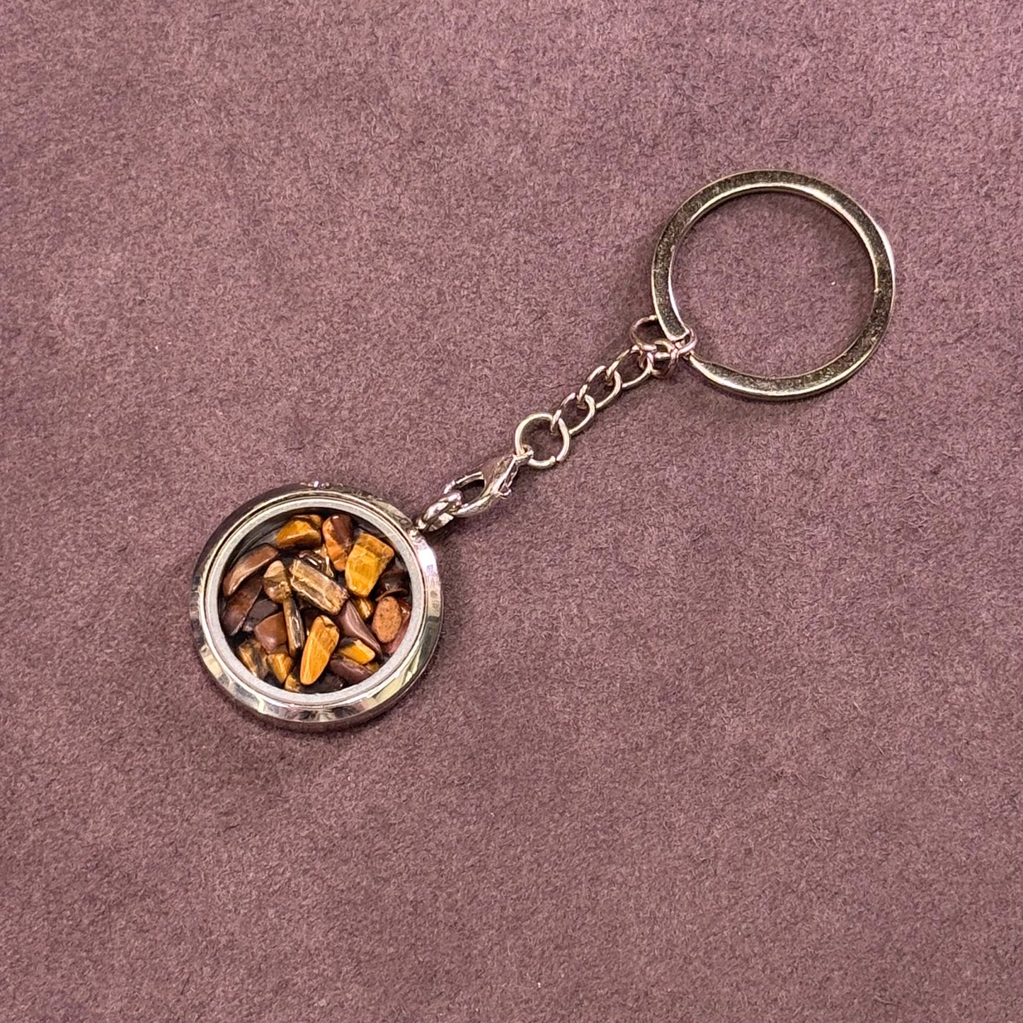 Crystal Chip Glass Pendant Keychain 水晶钥匙链 - Pocket Energy Charm