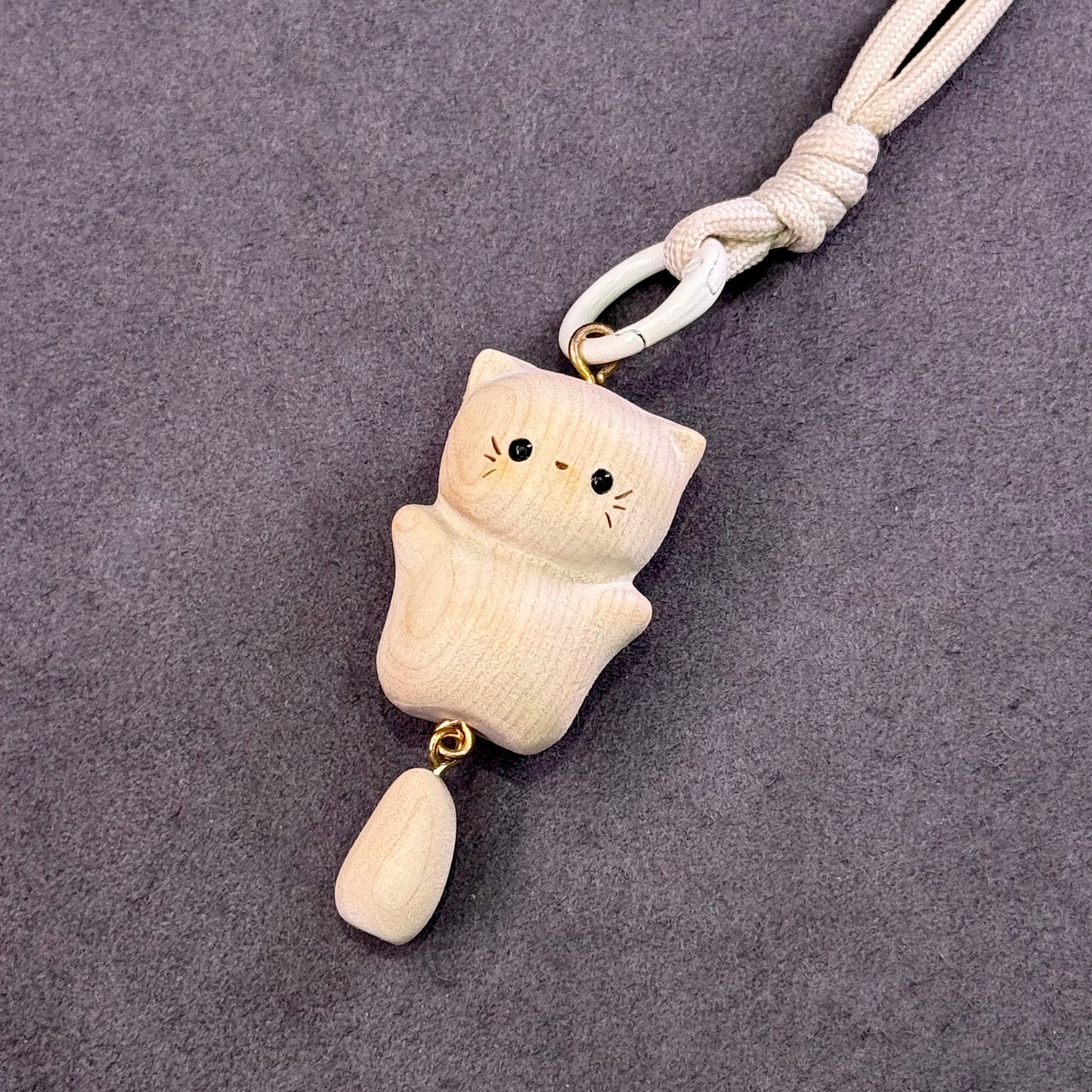 Linden Wood Cat Carving - Gentle Guardian 木语猫灵 🐱🌿