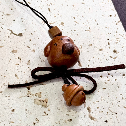 Sandalwood Puppy Head Carving 檀木小狗 - Faithful Friend 忠伴