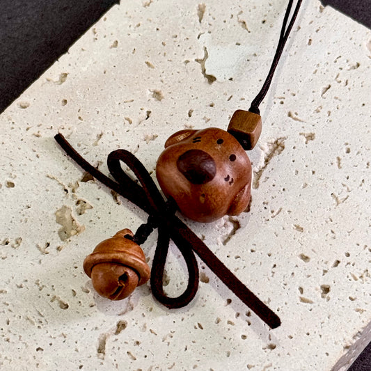 Sandalwood Puppy Head Carving 檀木小狗 - Faithful Friend 忠伴