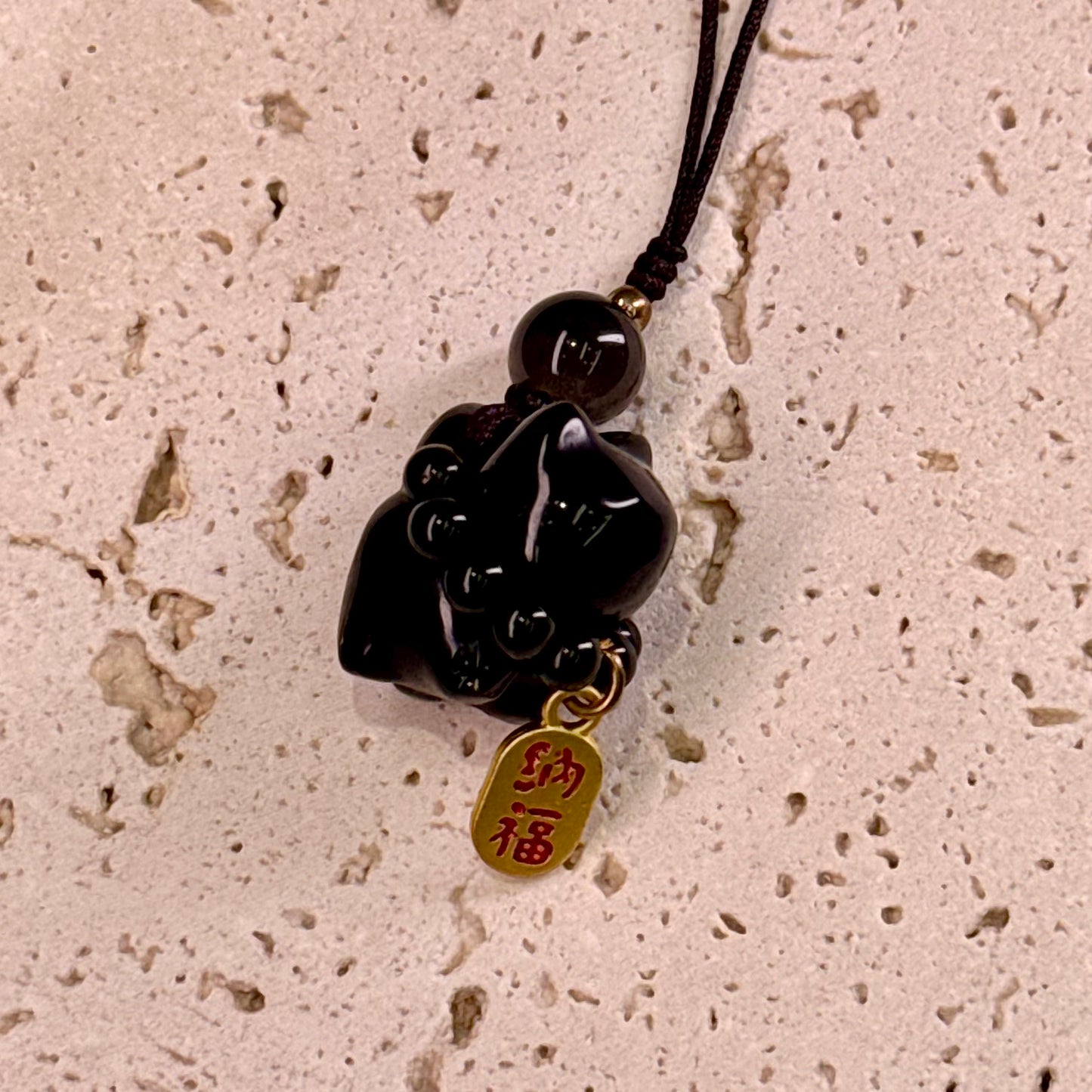 Silver Sheen Obsidian Cat Carving 银曜石小猫 - Moonlit Companion 银月猫灵 🐱🌙