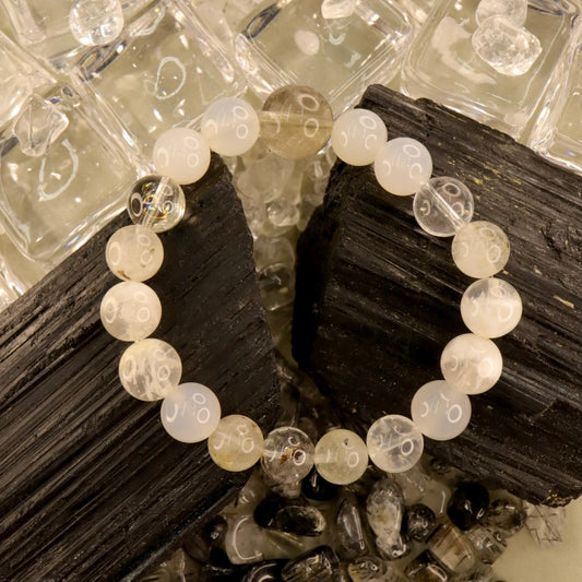 Herkimer Diamond Multiple Gemstone Bracelet - Lunar Purity