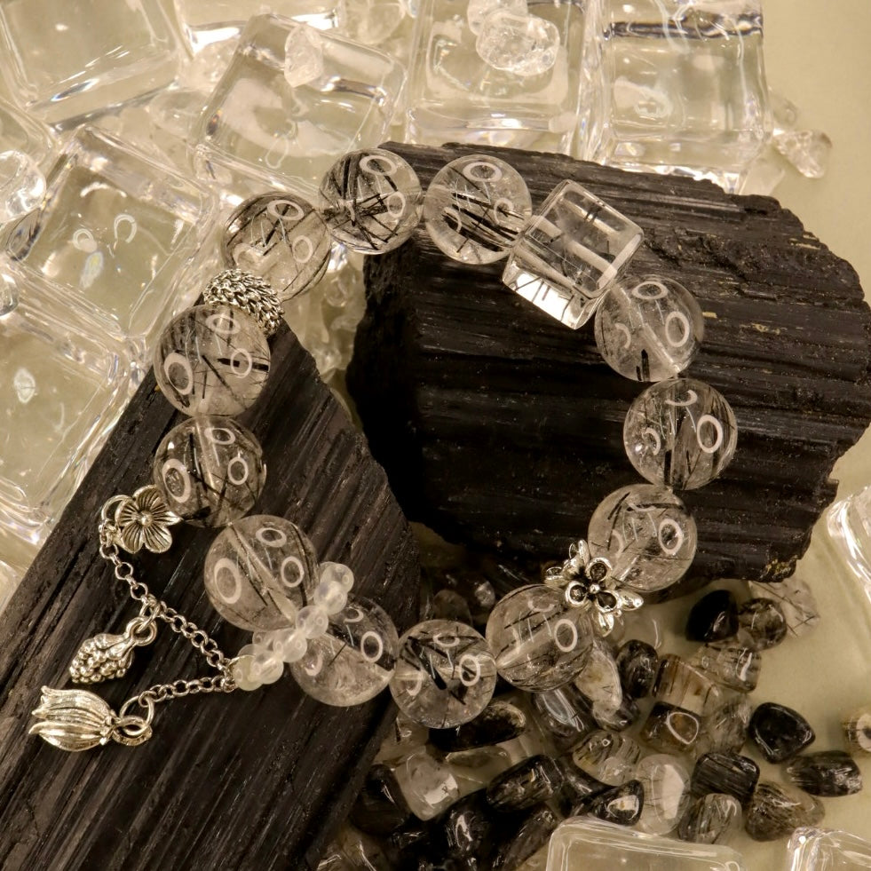 Black Rutilated Quartz Bracelet - Shadowlight