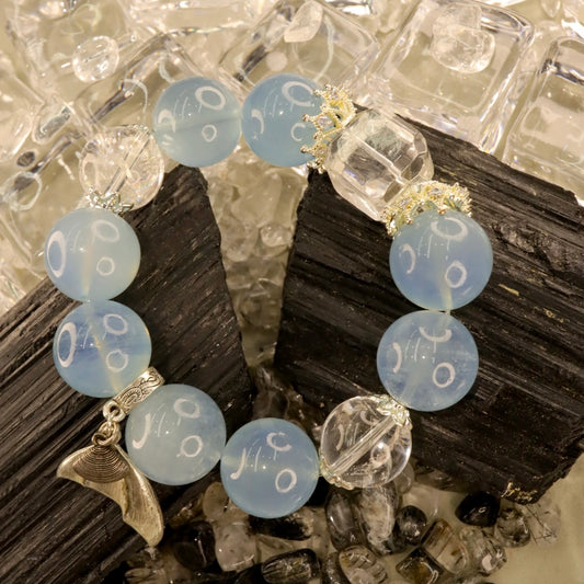 Aquamarine & Clear Quartz Bracelet - The Icy Tides